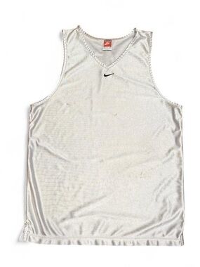 Vintage Nike Team Sports Center Swoosh Silver Tank Top Made in USA